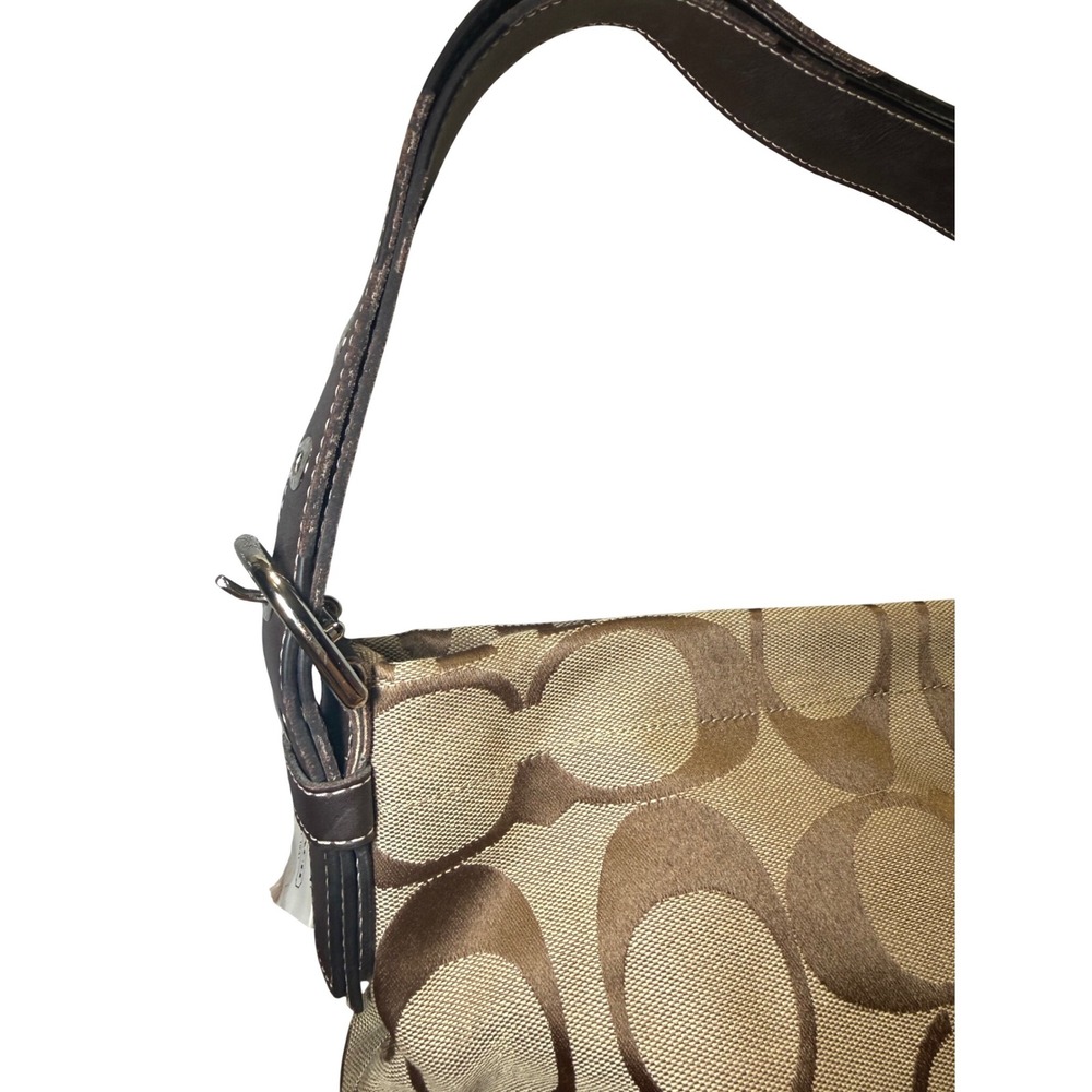 Coach 24CM Signature‎ Duffle Khaki Mahogany Leather Shoulder Bag F15067 NWT READ - Picture 14 of 16